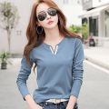 smart quality 100% cottton full sleeve t shirt for ladies- long sleeve tshirt for ladies.