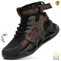 【selevn roind】 Fashion Work Boots Indestructible Steel Toe Cap Safety Shoes For Men Puncture-Proof Industrial Sneakers Adult Male Footwear.