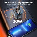 QOOVI 44W Car Charger PD USB Type C 3 Ports Fast Charging USB Quick Charge Phone Charger For iPhone 14 Pro Xiaomi Samsung Huawei. 