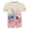 Children Boys Girls stitch T shirts summer short sleeve kids Stich tops cartoon casual kids clothes Disney Stitch boys t-sh. 