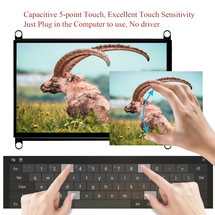 7%20inch%20Touch%20Screen%201024*600%20HDMI%20Display%20TFT%20IPS%20LCD%20Touchscreen%20For%20Raspberry%20Pi%204%20Model%20B%20/%203B+%20/3B%20-%20Image%207