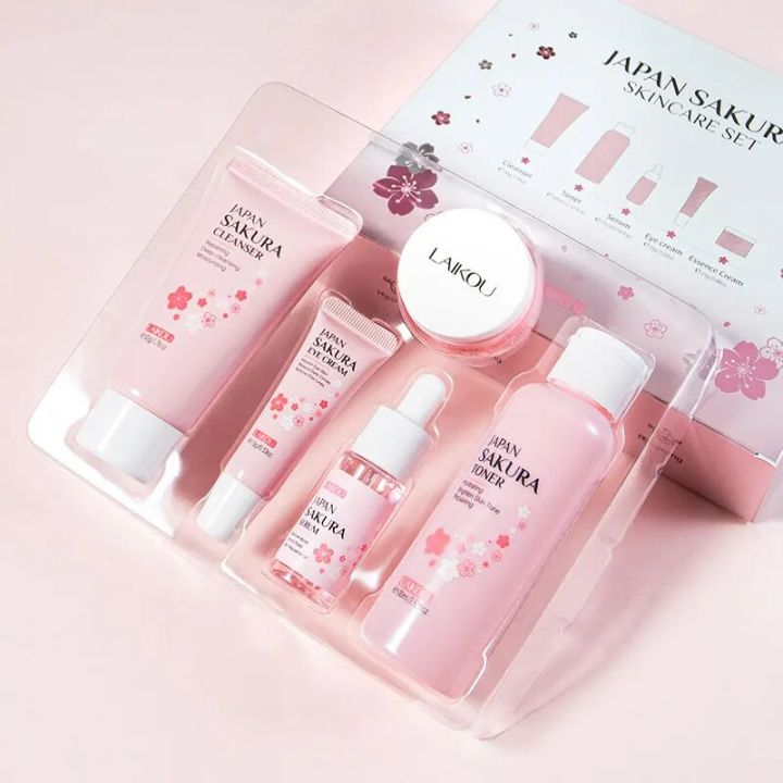 5-piece%20Gift%20Box%20Cherry%20Blossom%20Sakura%20Skin%20Care%20Set%20Collagen%20Eye%20Cream%20Serum%20Facial%20Cleanser%20Toner%20Facial%20Cream%20Beauty%20Makeup%20-%20Image%206