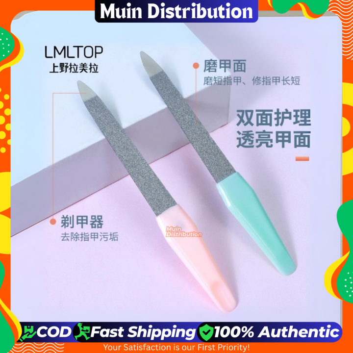 〽️ LMLTOP Durable Metal Nail File - Double Sided Manicure Pedicure Art Care Buffer Reusable Professional Manual Scrub Polishing Tool Type