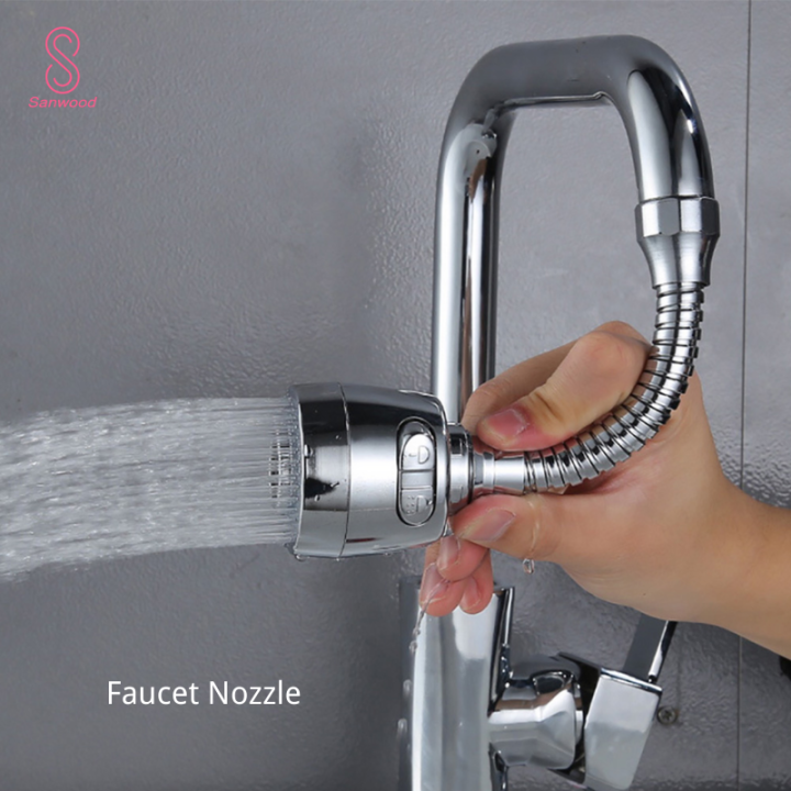 1 PCS 18CM 360 Degree Flexible Nozzle Spout Water Saving Kitchen Sink Tap Faucet Extender