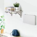 16"(1pair=2ps=1set) Stainless Steel Folding Desk Table Wall Mount Movable Hanging Angle Shelf Brackets Sturdy Folding Shelf Brackets-MHN. 