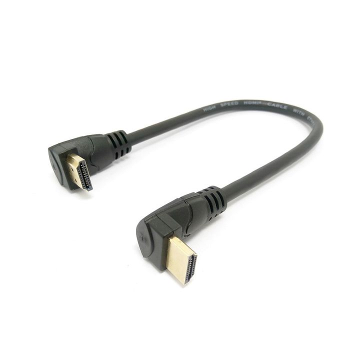 Hdmi%202.0%204k%203d%20Dual%2090%20Degree%20Up%20Angled%20Hdmi%20Male%20To%20Down%20Angled%20Hdmi%20Male%20Hdtv%20Cable%2030cm/60cm/180cm%20For%20Dvd%20Ps3%20Pc%20-%20Image%203