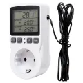 【YIYANGMAOYI111】Multi-Function Thermostat Temperature Controller Outlet Timer Switch Heating Cooling Timing Mode EU Plug. 