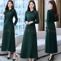 New Vintage Chinese Style Elegant Women Long Kurti, Fibric linen 2023. 