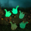 1/5/10Pcs Cute Mini Resin Luminous Tiny Swan Bulk Glow in The Dark Miniature Swan For DIY Garden Landscape Dollhouse Ornament Potted Home Decorations. 