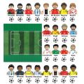 Football Players Figures Soccer Minifigures Assemble Bricks Building Blocks Toys For Kids Messi Neymar Ronaldo Lewandowski.
