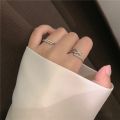 925 Sterling Silver Open Adjustable Ring Shiny Zircon Multifunctional Decoration Simple Index Finger Ring Female Wedding Jewelry. 