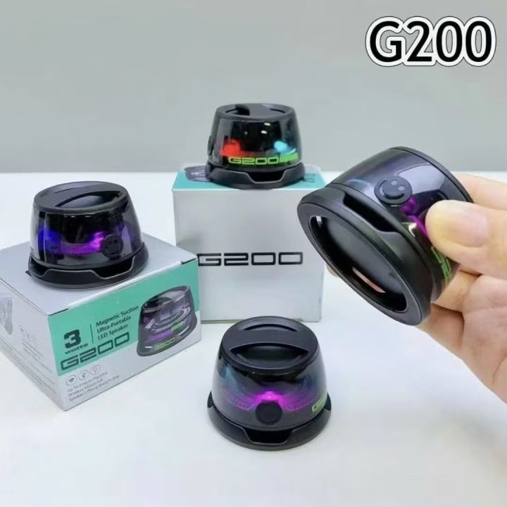 G200 Multifunctional Mini Magnetic Bluetooth Speaker RGB Lighting ...