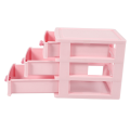 NAMUNY 2X Plastic Drawer Designed 3 Compartment Jewelry Storage Box Pink.
