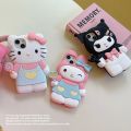 Sanrio Hello Kitty 3D Stereoscopic Phone Case For IPhone 15 14 13 12 11 Pro Max XR XS Kuromi Melody Silicone Soft Back Cover Y2K. 