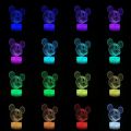【Cathery Baby Store】Mickey Head Lamp LED Night Light USB Mood Cartoon Kawaii Baby Bedroom Touch Remote Luminaria Kid Gift Toy Lava. 