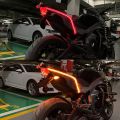 2Pcs Red & Yellow Motorcycle Turn Signal Lamp LED Daytime Running Lights. 