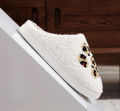 Female Living Room Slippers Women's Cute Fluffy Flip flop Cute Letter Soft Plush PVC Non-Slip North Home Bedroom Shoes. 