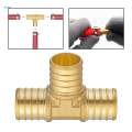 Tee Fittings Water Line Splitter Quick Connect Adapter Compression Tee Fittings Brass Pex. 