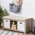 Better Homes Gardens 3-Cube Storage Bench, Rustic Gray. 