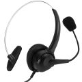 RJ9 Call Center Headphone Monaural Headphone Call Headphone with Mic. 