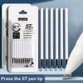 10pcs Writing Tool ST Tip Gel Pen Refill 0.5mm Refill Black/Blue/Red Ballpoint Pen Stationery Set Quick-dry Signature Pen Office Supplies.