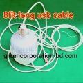8Fit 96" Long usb cable with 20Watt Usb Power Bank Useful Led Light Bulb. 