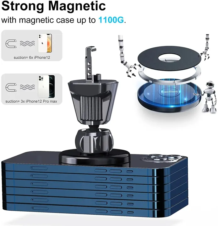 EWA%20Magnetic%20Car%20Mount%20Compatible%20with%20iPhone%2014/12/13/%20Pro/12%20Max/12%20Mini/Magsafe%20Case%20Strong%20Magnet%20Air%20Vent%20Phone%20Holder%20-%20Image%205