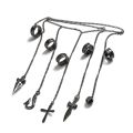 Adult Kids Kurapika Chains Bracelet Hunter Cosplay Cool Five Finger Rings Rapers Full-five Fingers Rings Fashion Jewelry.
