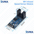 MH Infrared Speed Sensor Module LM393 Slotted Optocoupler.