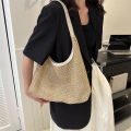 Woven Bag Women's Summer New Fashion Retro Tote Bag Versatile Large Capacity Shoulder Bag Straw Bag.