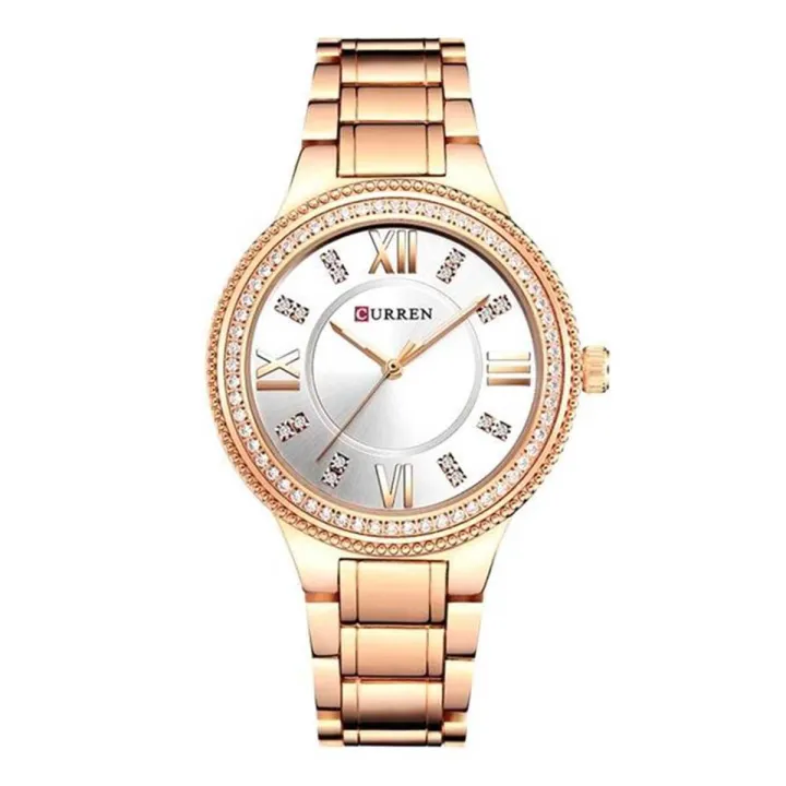 CURREN%209004%20-%20Stainless%20Steel%20Analog%20Watch%20for%20Women%20-%20Rose%20Gold%20,%20White%20-%20Image%203