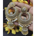 Beautiful Metal Earring With Stone / Jhumka Kaner Dul For Women - Ear Ring. 