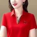 Women's Cotton Fashion Casual Polo Shirt Short-Sleeved Lapel T-shirt 2021 New Summer Loose Crop Top high quanlity blouse women. 
