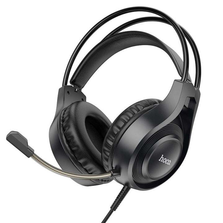 Hoco W106 Tiger Gaming Over The Ear Headphones for Desktop, Mobile, Laptop | 50mm Drivers | 2-in-1 Adapter Wired Gaming Headphone