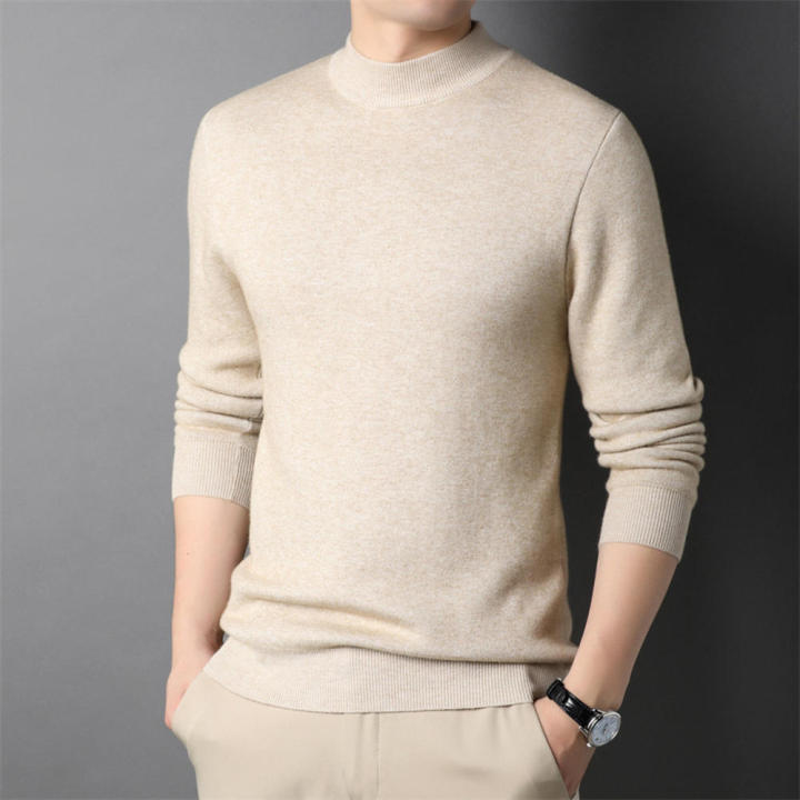 Cashmere%20Men's%20Cashmere%20Sweater%20Daily%20Wear%20Solid%20Color%20Base%20Shirt%20Half%20Turtleneck%20for%20Autumn/Winter%20Fashion%20Dressy%20Gift%20Special%20Occasions%20Men%20-%20Image%202