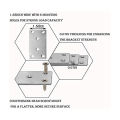 24Piece Mending Plate with Screws Flat Brace Silver Heavy Duty Flat Straight Brackets Metal Mending Plate for Metal Wood.