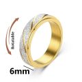Anti Stress Anxiety Fidget Spinner Couple Rings For Lovers Rotating Stainless Steel Wedding Band Rings Jewelry Anillo. 