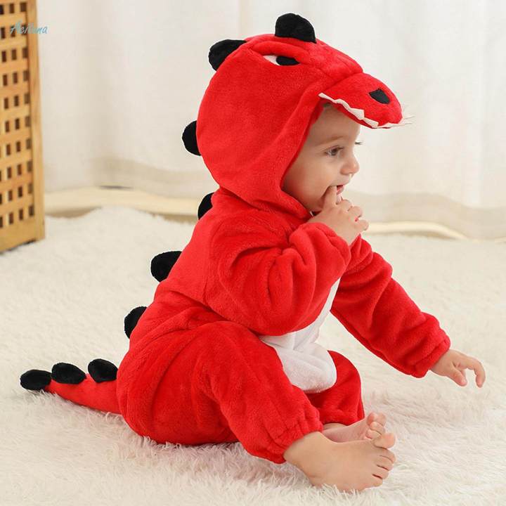 Infant Bodysuit Jacket Kids Hooded Romper for Sleeping Boys for 80cm to 90cm