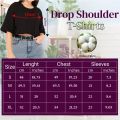 Premium Quality Drop Shoulder OverSize Black Crop Top For Girls.