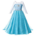 Disney Frozen Elsa Costume For Kids Girl Princess Dress Fancy Birthday Party Gown Snow Queen Children Clothing Carnival Cosplay. 