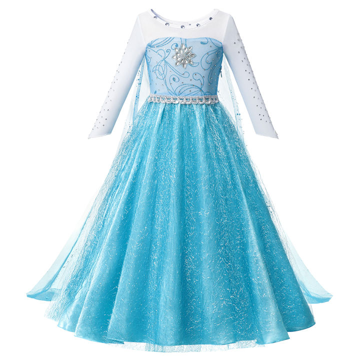 Disney%20Frozen%20Elsa%20Costume%20For%20Kids%20Girl%20Princess%20Dress%20Fancy%20Birthday%20Party%20Gown%20Snow%20Queen%20Children%20Clothing%20Carnival%20Cosplay%20-%20Image%202