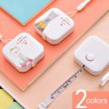 Deli 79651 leather rolls cute cartoon volume, waist circumference mini small measuring soft ruler soft ruler clothing meter.
