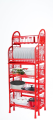 Classic Queen Kitchen Rack With Tray 5 Step Red - Add Functionality And Style To Your Kitchen With This Classic Queen Kitchen Rack Featuring A Tray And 5 Steps, In Vibrant Red Color.. 