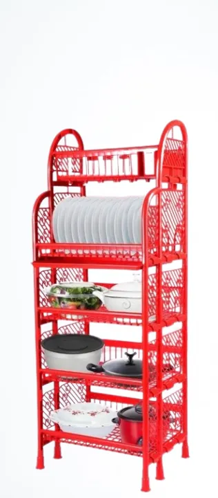 Classic%20Queen%20Kitchen%20Rack%20With%20Tray%205%20Step%20Red%20-%20Add%20Functionality%20And%20Style%20To%20Your%20Kitchen%20With%20This%20Classic%20Queen%20Kitchen%20Rack%20Featuring%20A%20Tray%20And%205%20Steps,%20In%20Vibrant%20Red%20Color.%20-%20Image%204