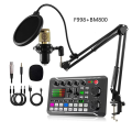 F998 Sound Card and BM800 Microphone Kit for Singing PC Phone.