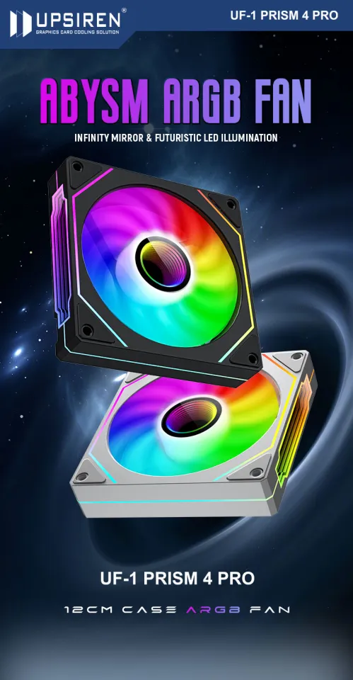 UPSIREN UF-1 PRISM 4 PRO Computer Chassis Fan 12cm ARGB 4 Pin PWM