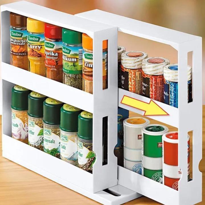 Cabinet%20Caddy%20(white)-%20Modular%20Rotating%20Spice%20Rack%20Organizer,%20Two%202-Tiered%20Shelves,%20Non-Skid%20Base%20-%20Image%207