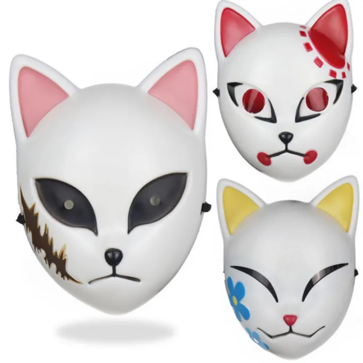 Japanese%20Anime%20Demon%20Slayer%20Cosplay%20Mask%20Rabbit%20True%20Rice%20Half%20Face%20Fox%20Mask%20-%20Image%203