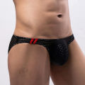 Sunnyheart Men Low Waist Briefs Low-rise See-through Hollow Out Lifting U-convex Men Briefs Men Low-rise Briefs. 