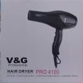 V&G Professional Hair Dryer Pro4100 Ac Motor Extra Power 2000W Natural Fresh Air 2 Heat And 2 Speed Settings Heavy Duty. 